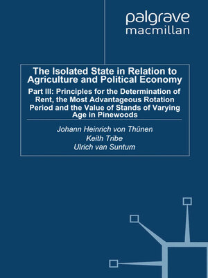 cover image of The Isolated State in Relation to Agriculture and Political Economy